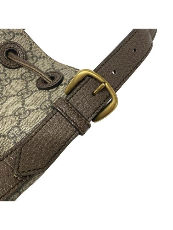 Gucci Shoulder Bag Courier Beige Ebony Dark Brown 2-Way - Picture 15 of 15